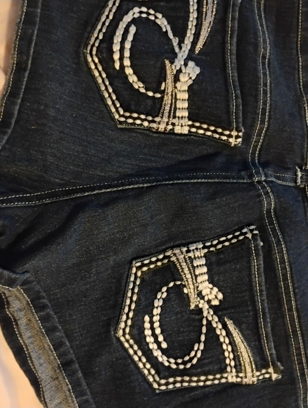 Woman Dark Blue Jeans Short